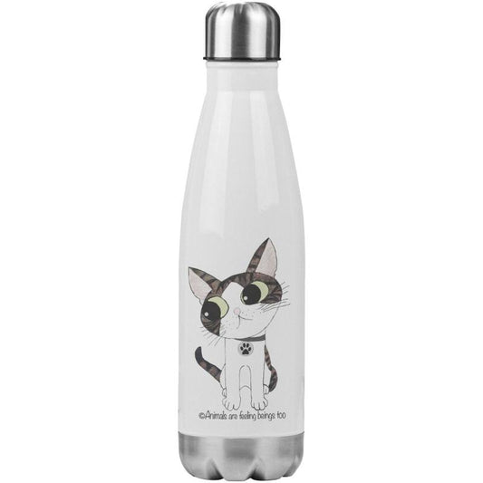 Cat Wagging Tail 20oz Insulated Water Bottle - BluSparkle