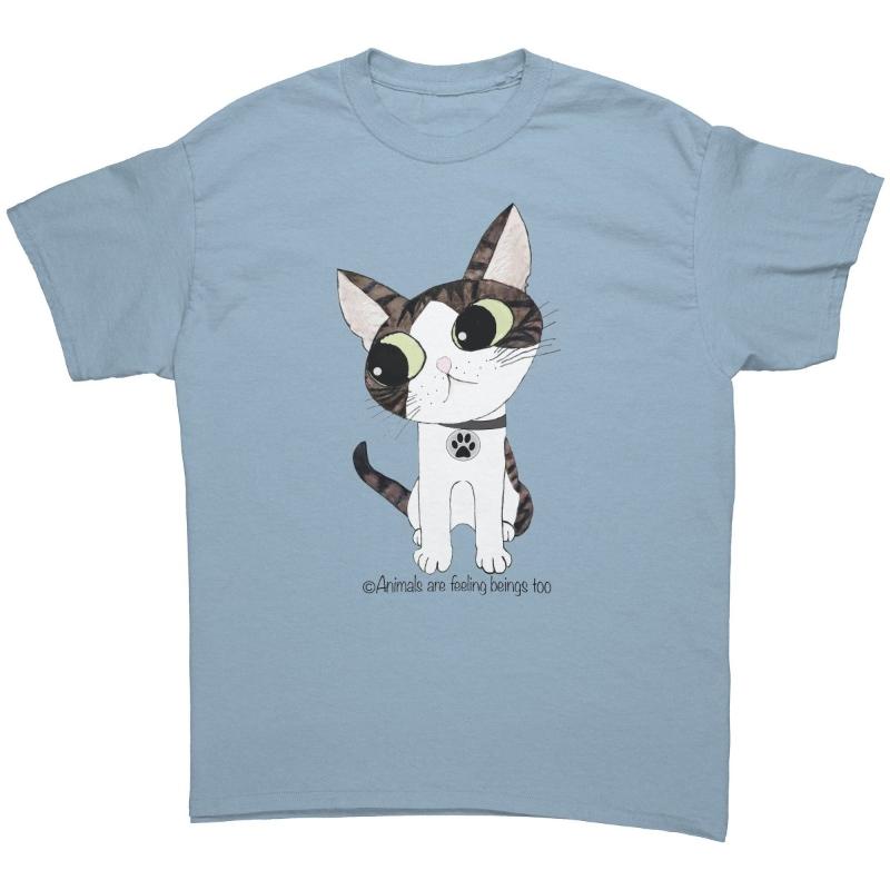 Cat Wagging Tail T-Shirt - BluSparkle