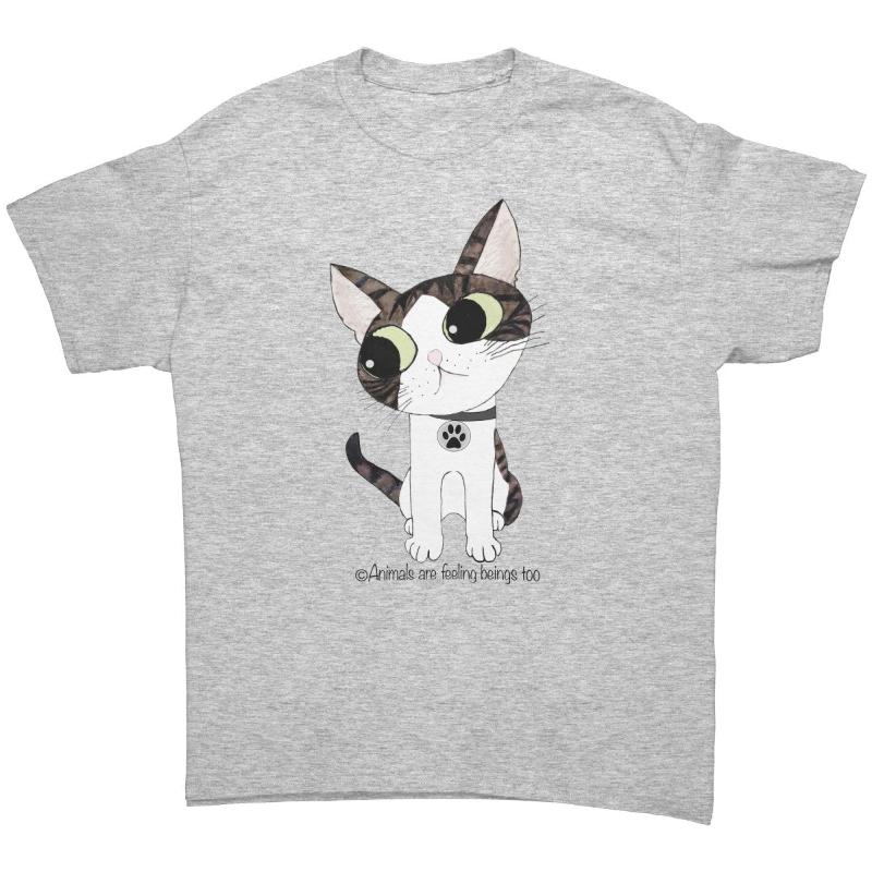 Cat Wagging Tail T-Shirt - BluSparkle