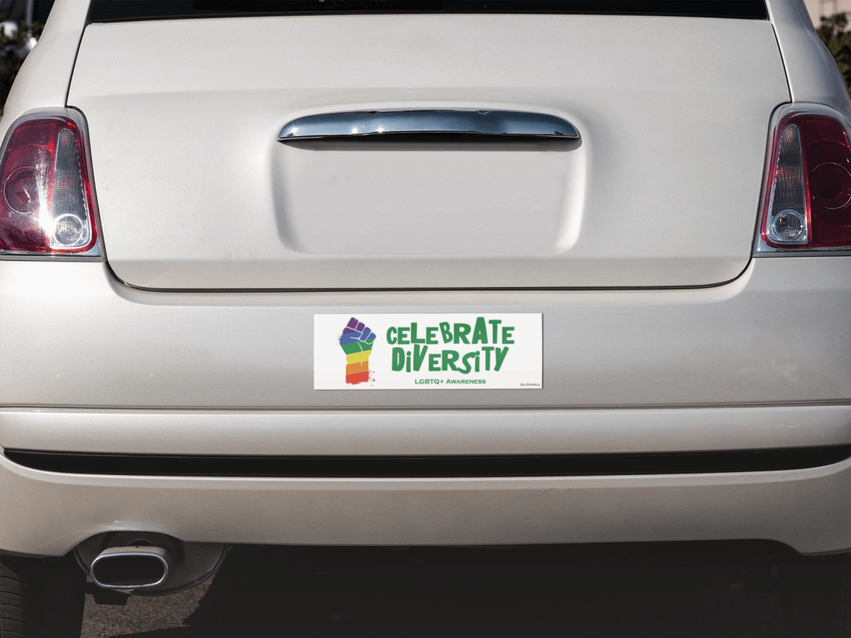 Celebrate Diversity Awareness Bumper Sticker - BluSparkle