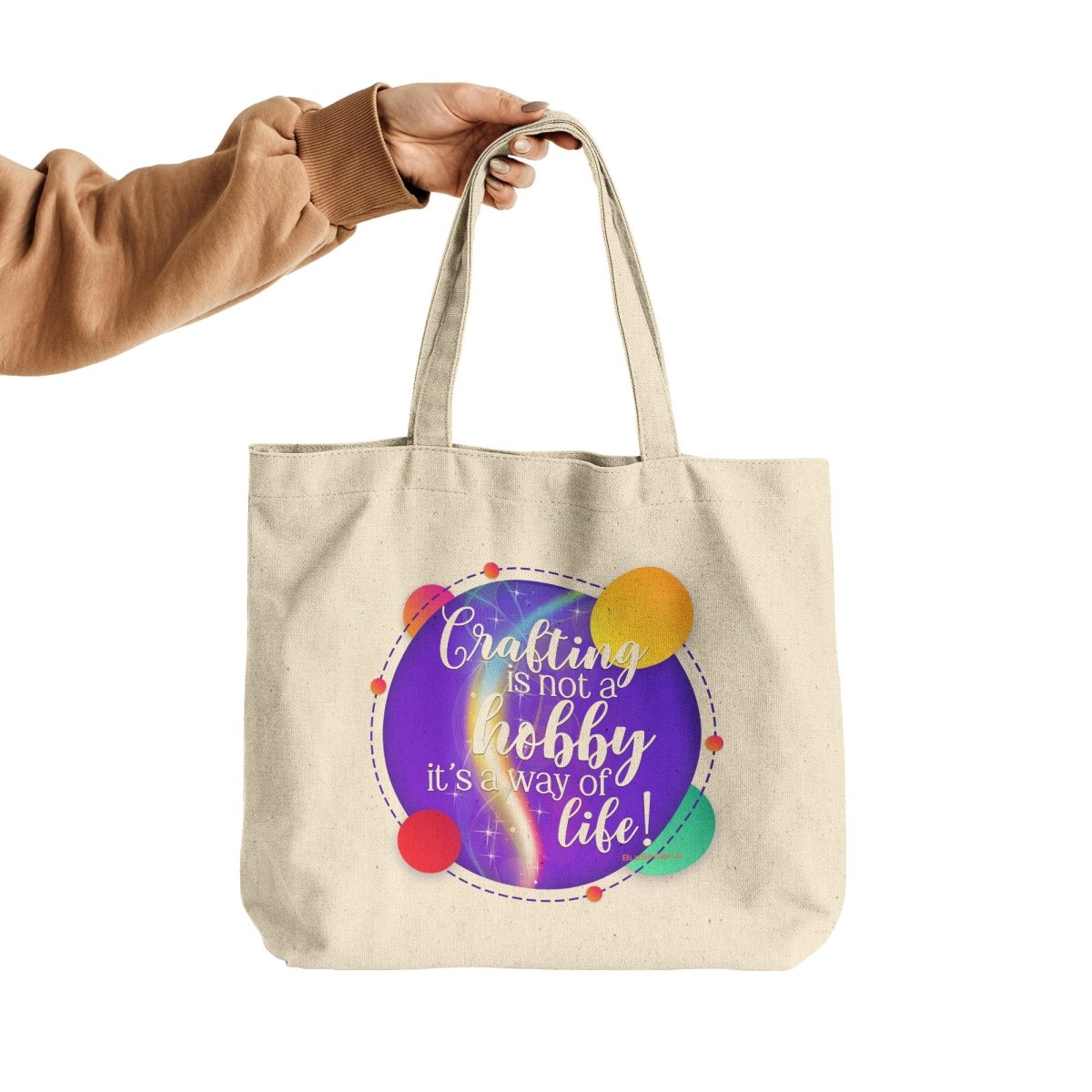 Crafting Is Not A Hobby Gusseted Cotton Tote Bag - BluSparkle