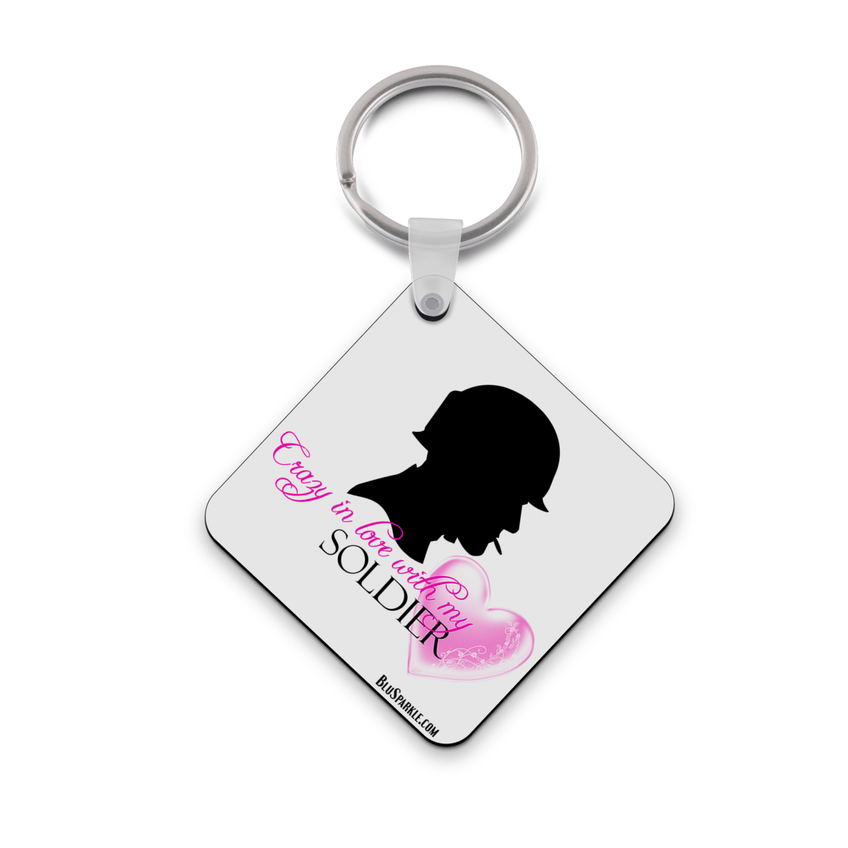 Crazy In Love With My Soldier - Double Sided Key Chain - BluSparkle