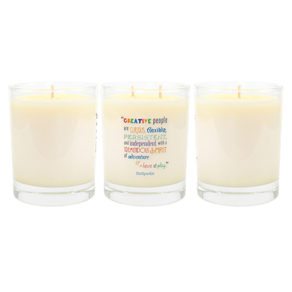 Creative People are Curious Handcrafted Candle - BluSparkle
