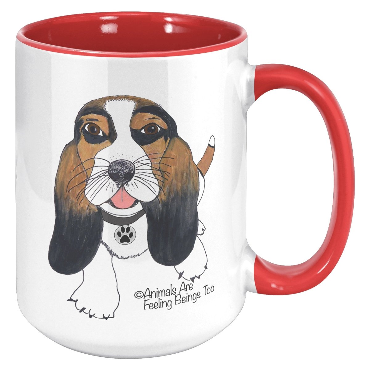 Dog Wagging Tail 15oz Accent Mug - BluSparkle