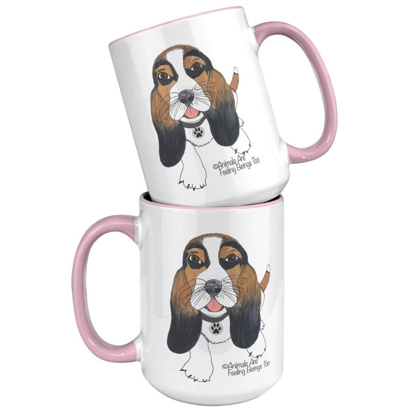 Dog Wagging Tail 15oz Accent Mug - BluSparkle