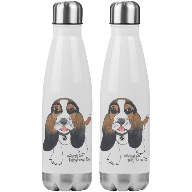 Dog Wagging Tail 20oz Insulated Water Bottle - BluSparkle