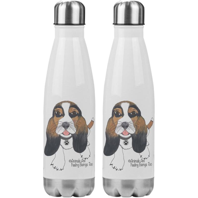 Dog Wagging Tail 20oz Insulated Water Bottle - BluSparkle