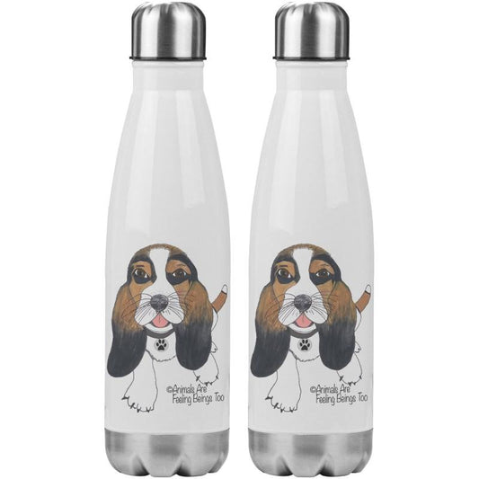 Dog Wagging Tail 20oz Insulated Water Bottle - BluSparkle