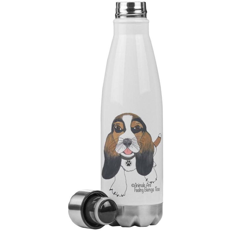 Dog Wagging Tail 20oz Insulated Water Bottle - BluSparkle