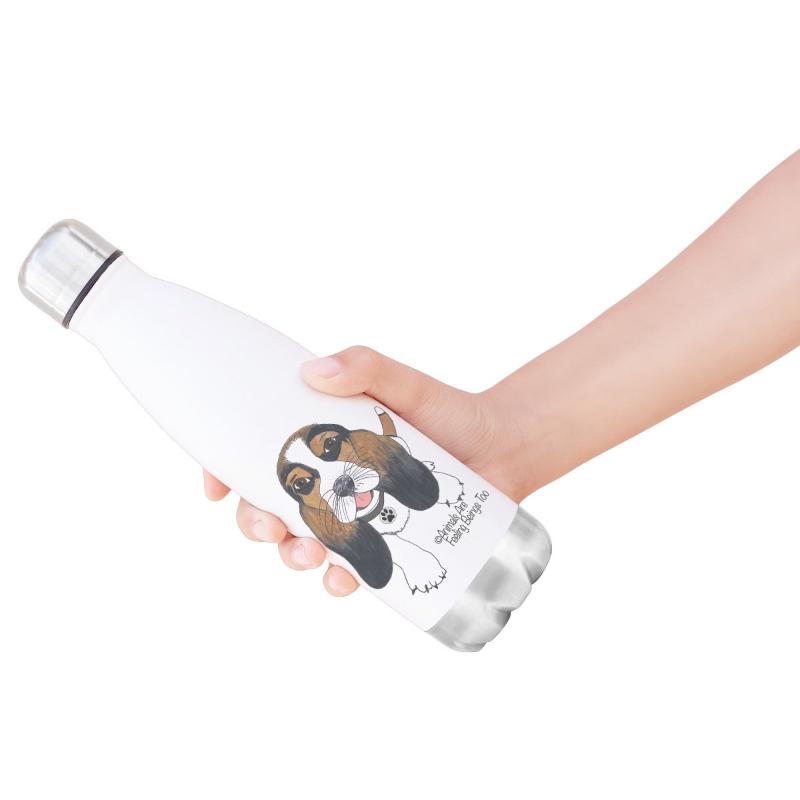 Dog Wagging Tail 20oz Insulated Water Bottle - BluSparkle