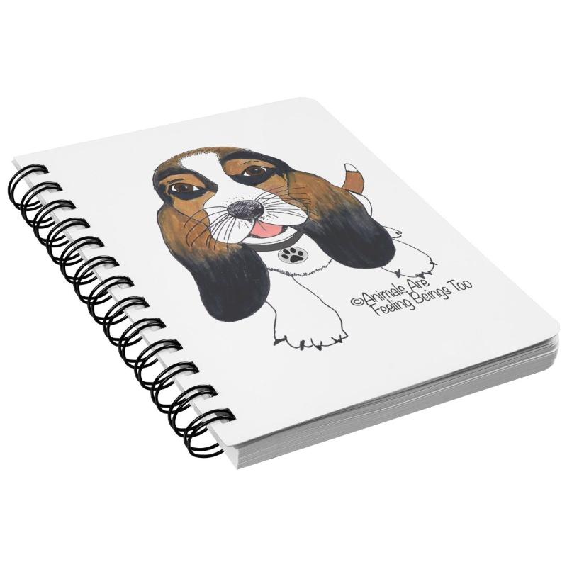 Dog Wagging Tail Spiral Notebook - BluSparkle