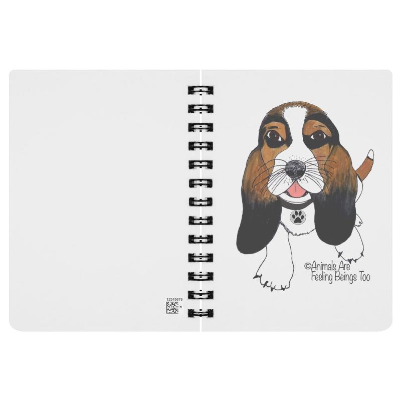 Dog Wagging Tail Spiral Notebook - BluSparkle