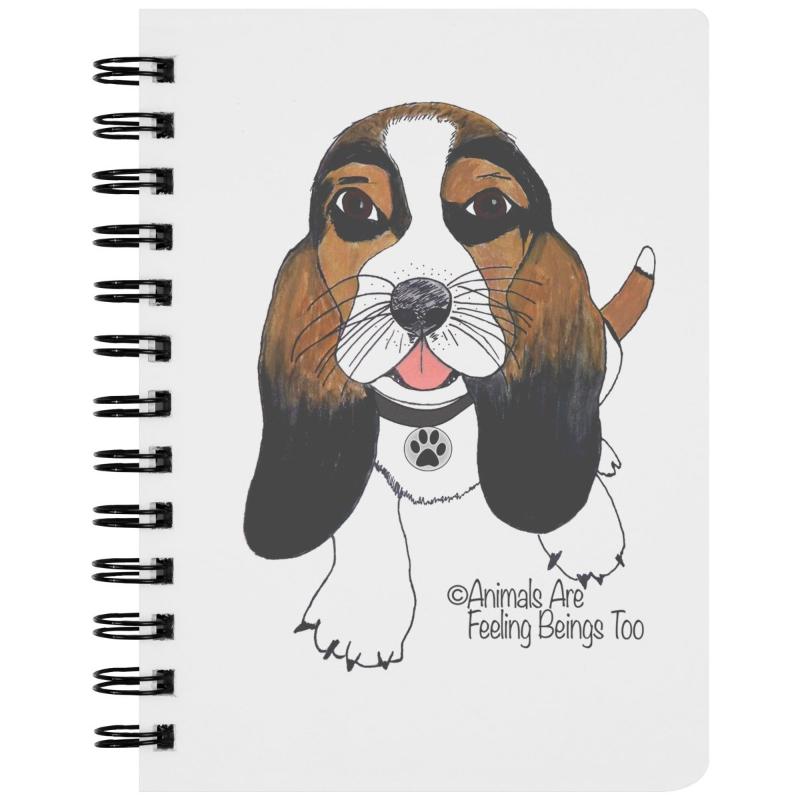 Dog Wagging Tail Spiral Notebook - BluSparkle