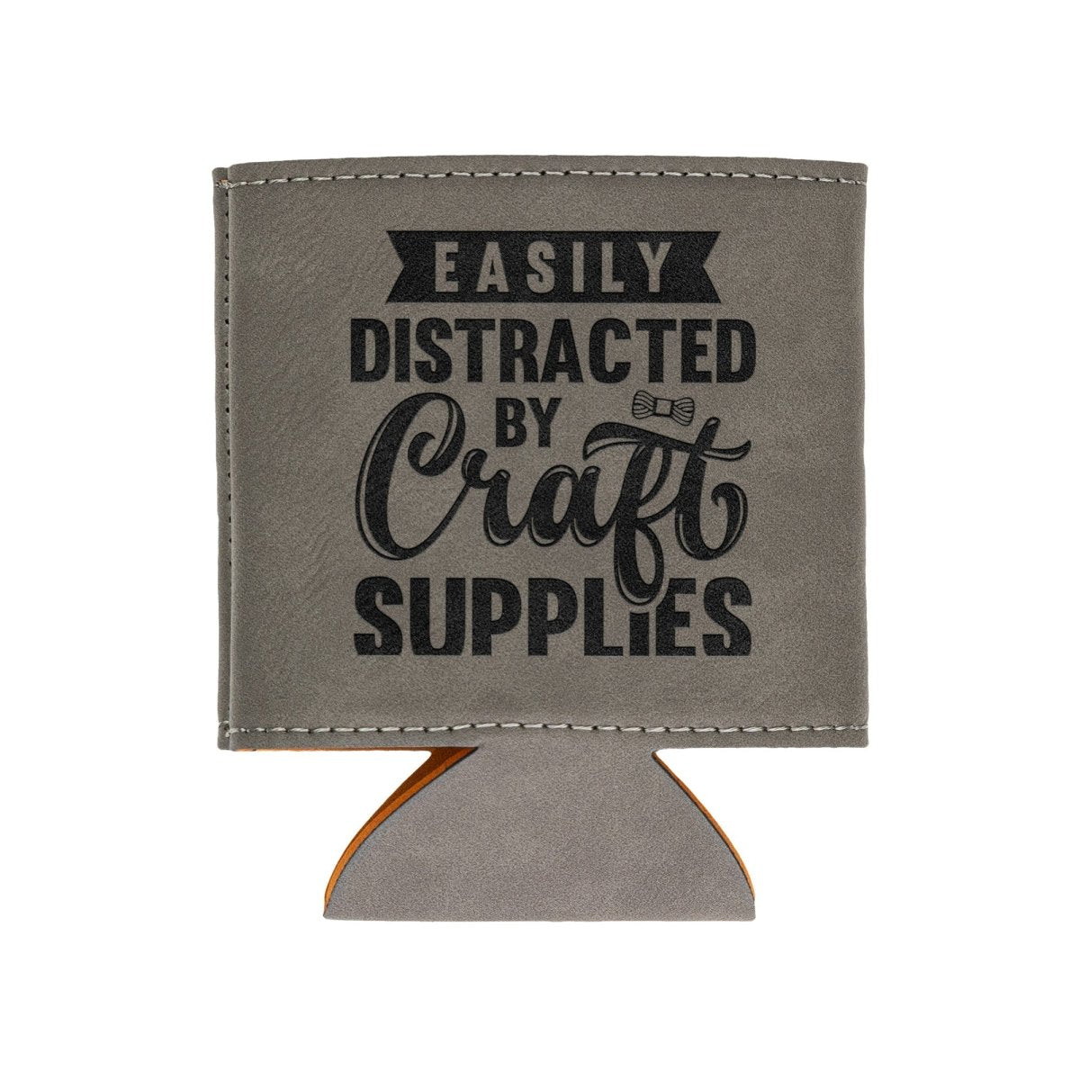 Easily Distracted By Craft Supplies Leatherette Beverage Holder - BluSparkle