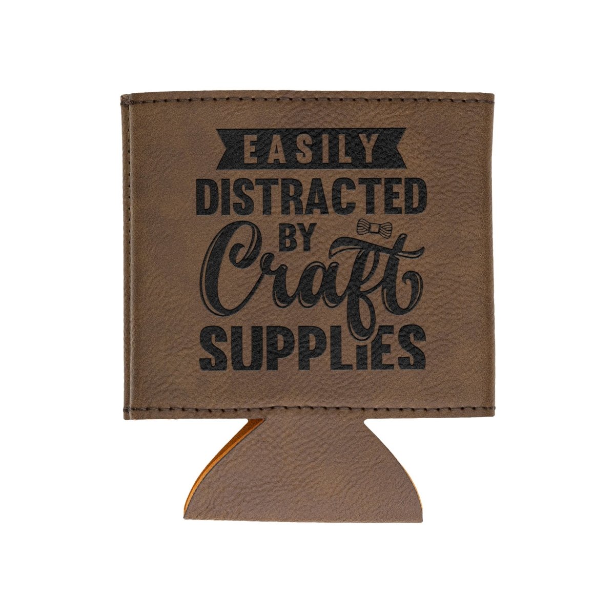 Easily Distracted By Craft Supplies Leatherette Beverage Holder - BluSparkle