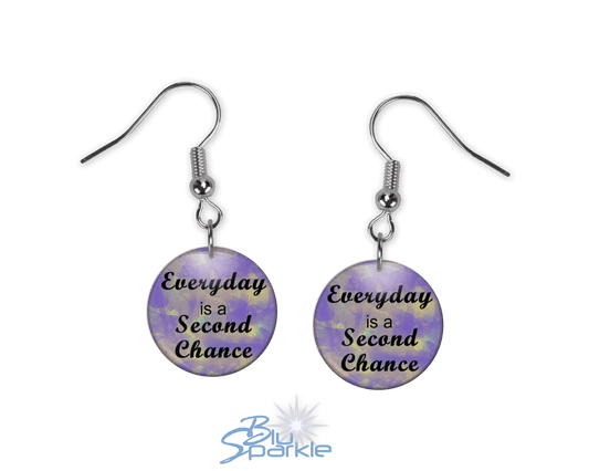 Everyday Is A Second Chance - Earrings - BluSparkle