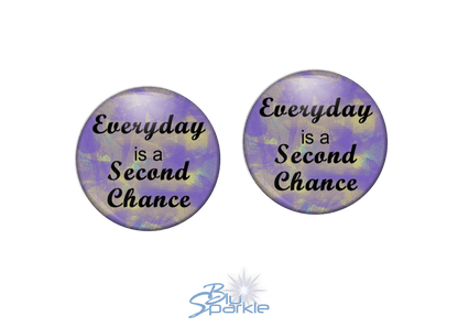 Everyday Is A Second Chance - Earrings - BluSparkle