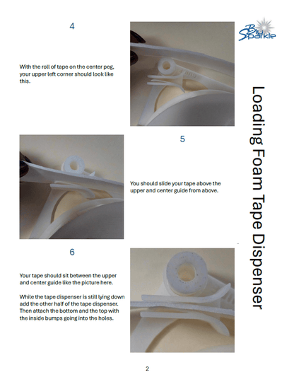 Foam Tape Dispenser (Half Inch Wide) - BluSparkle