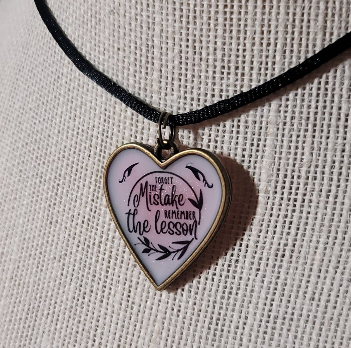 Forget the Mistake, Remember the Lesson Pendant Charm - BluSparkle