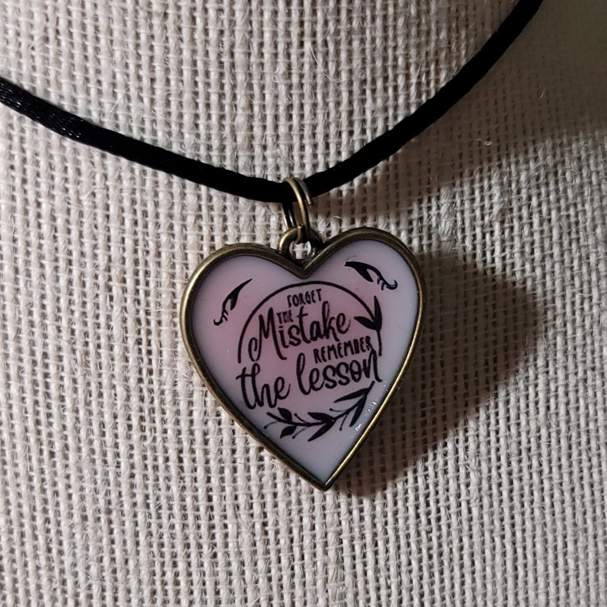 Forget the Mistake, Remember the Lesson Pendant Charm - BluSparkle