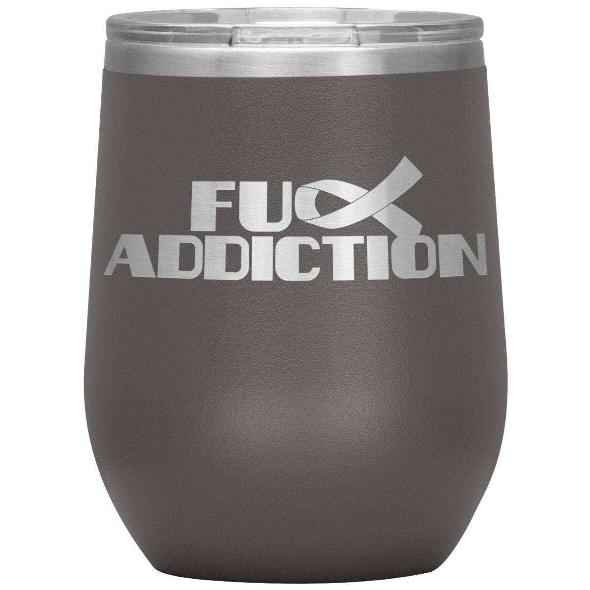 Fu** Addiction 12oz Wine Insulated Tumbler - BluSparkle