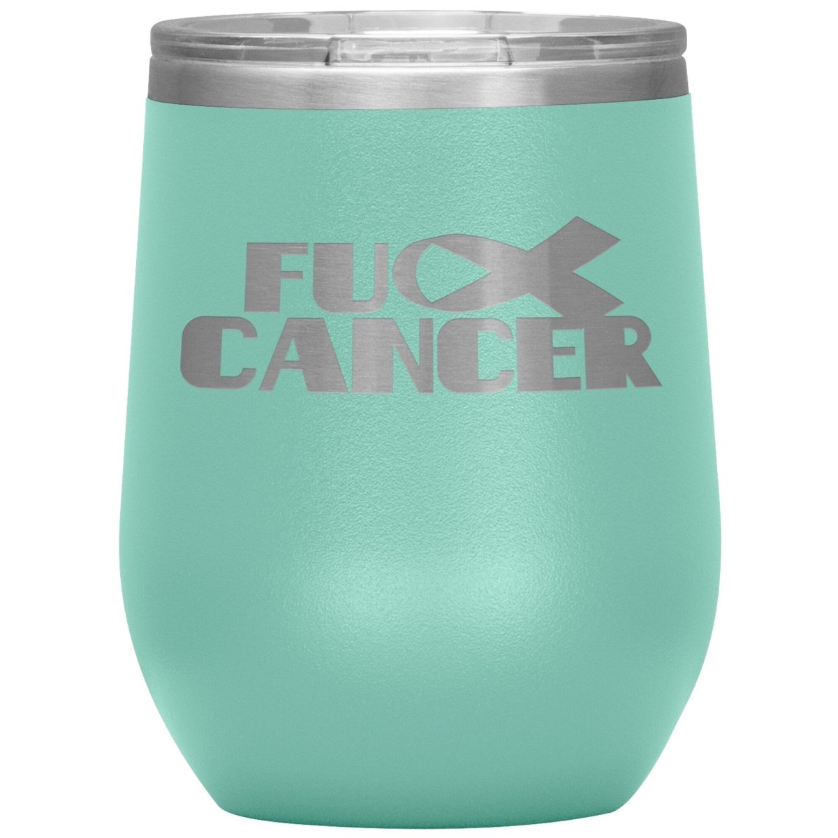 Fu** Cancer 12oz Wine Insulated Tumbler - BluSparkle