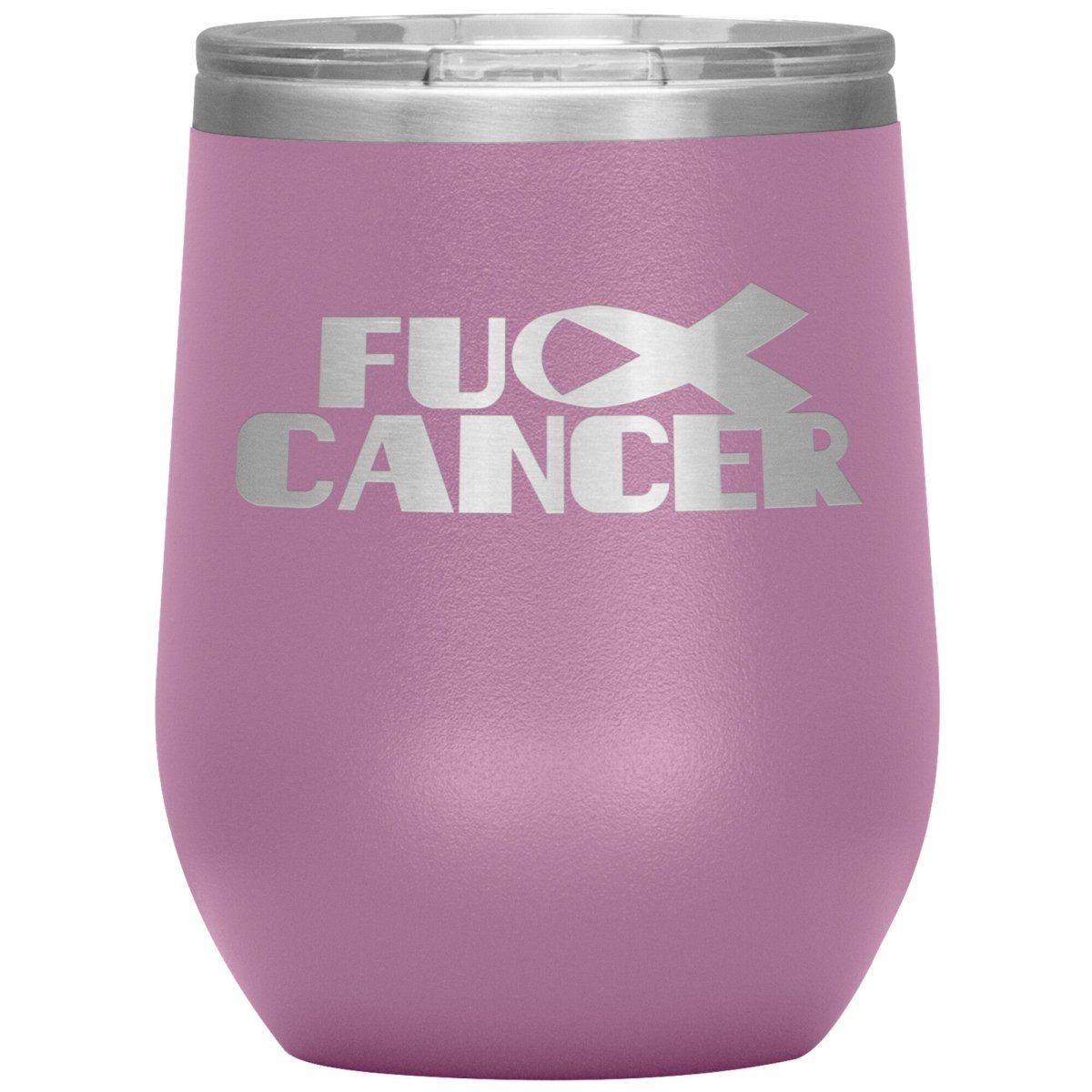 Fu** Cancer 12oz Wine Insulated Tumbler - BluSparkle