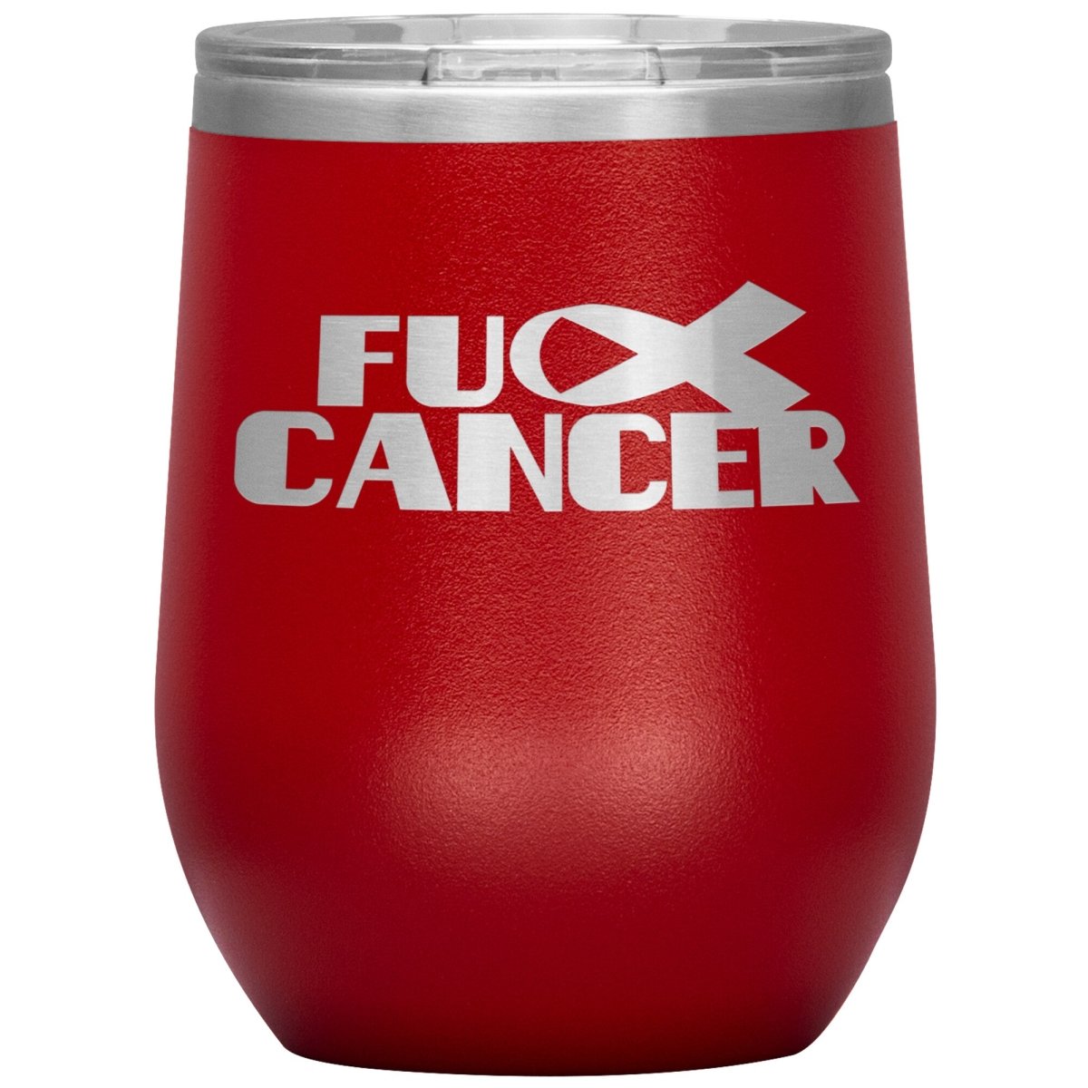 Fu** Cancer 12oz Wine Insulated Tumbler - BluSparkle