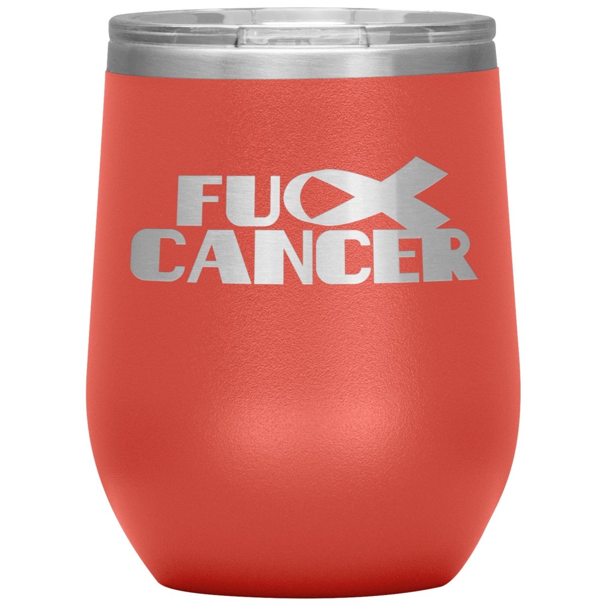 Fu** Cancer 12oz Wine Insulated Tumbler - BluSparkle