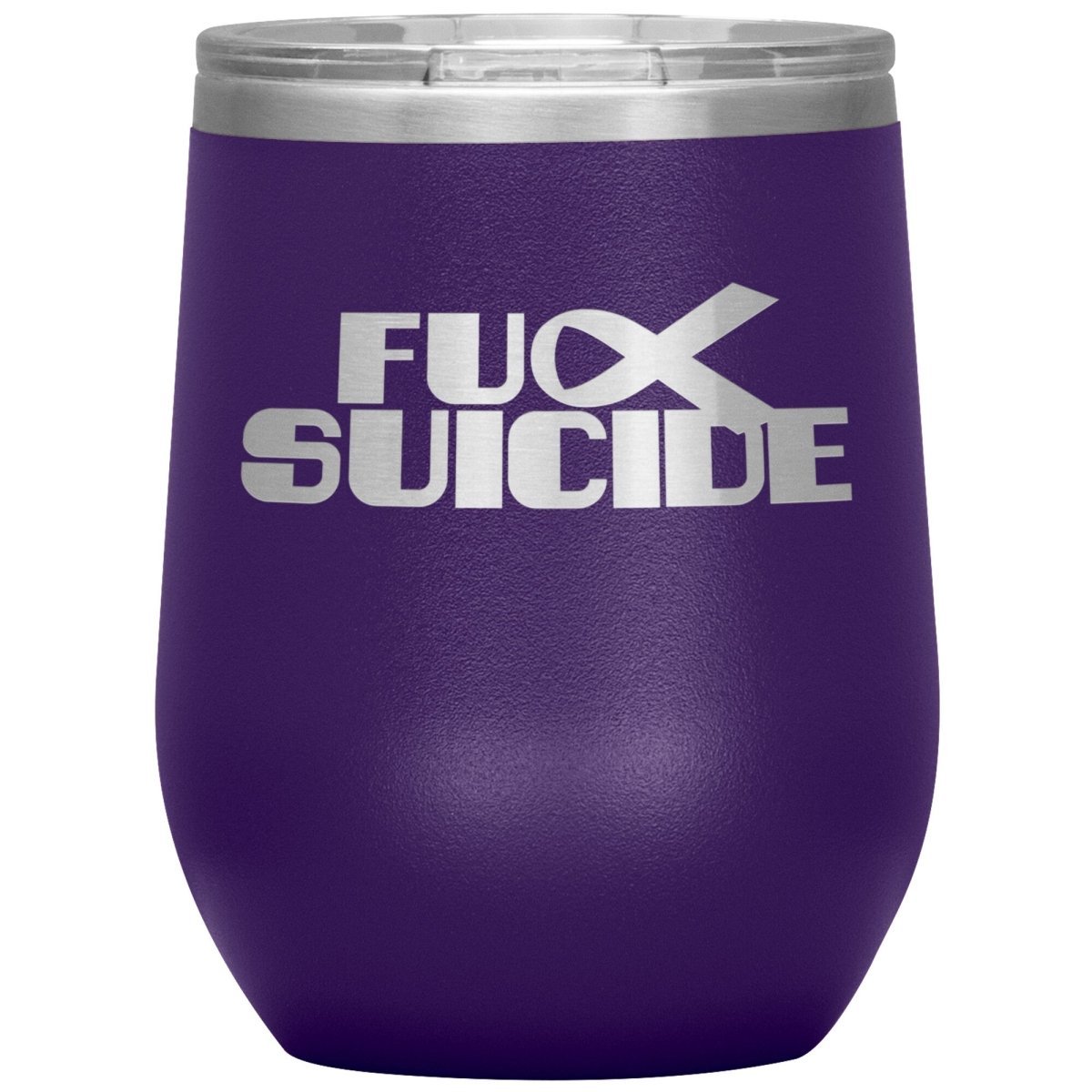 Fu** Suicide 12oz Wine Insulated Tumbler - BluSparkle