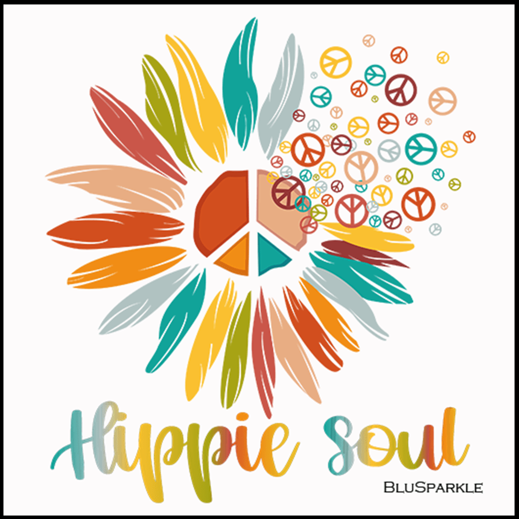 Hippie Soul 3.5" Square Wise Expression Magnet - BluSparkle