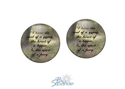 I Have The Soul Of A Gypsy, The Heart Of A Hippie, & The Spirit Of A Fairy - Earrings - BluSparkle