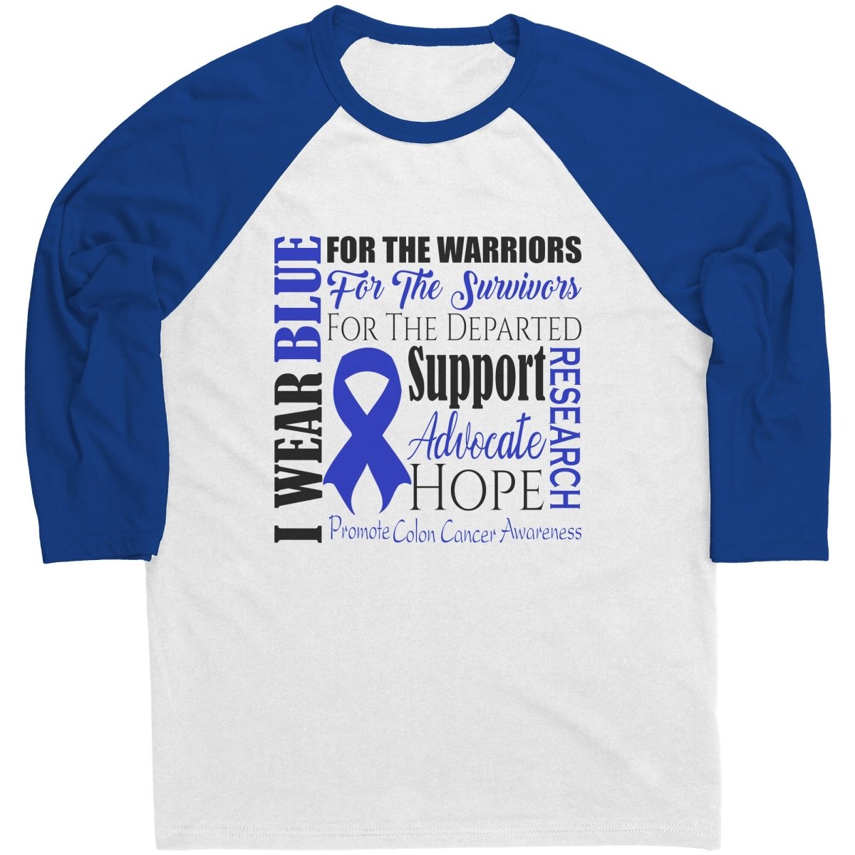 I Wear Blue for Colon Cancer Awareness T-Shirt, Hoodie, Tank - BluSparkle