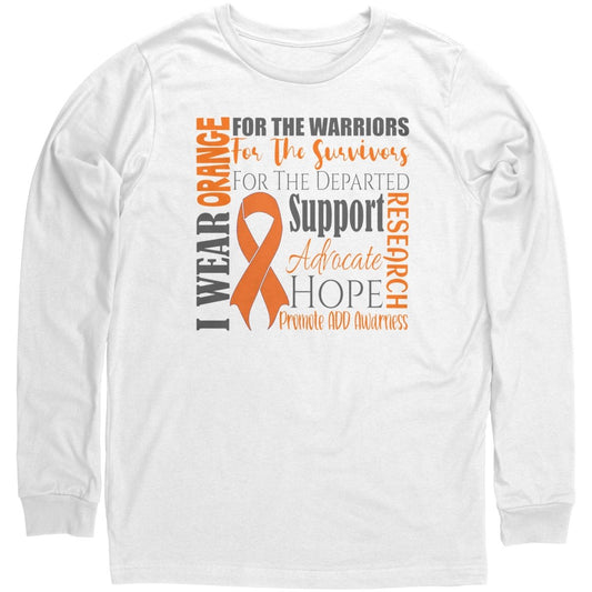 I Wear Orange for ADD Awareness T-Shirt, Tank, Sweatshirt, Hoodie - BluSparkle