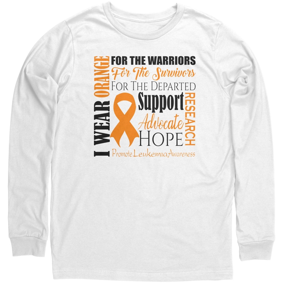 I Wear Orange for Leukemia Awareness T-Shirt, Hoodie, Tank - BluSparkle