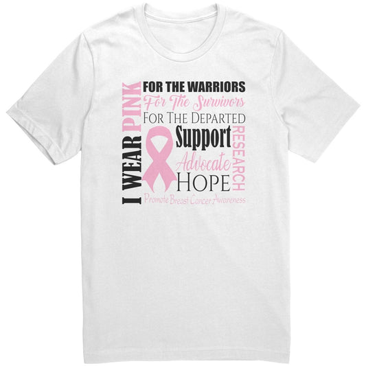 I Wear Pink for Breast Cancer Awareness T-Shirt, Hoodie, Tank - BluSparkle