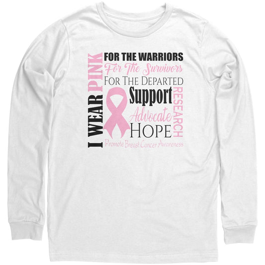 I Wear Pink for Breast Cancer Awareness T-Shirt, Hoodie, Tank - BluSparkle