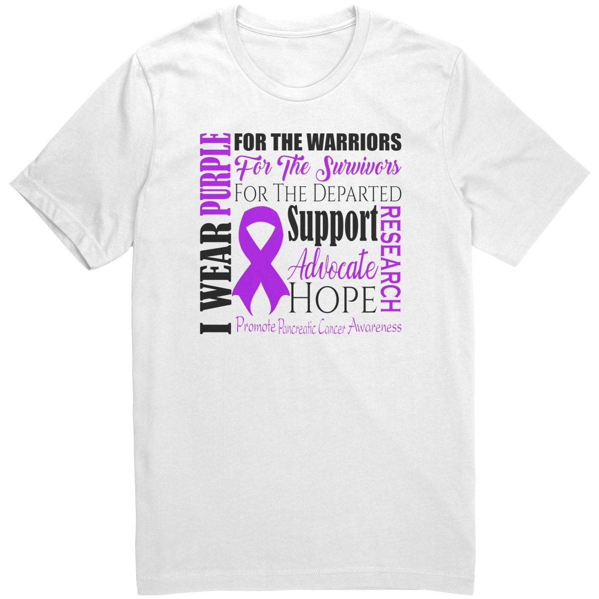 I Wear Purple for Pancreatic Cancer Awareness T-Shirt, Hoodie, Tank - BluSparkle