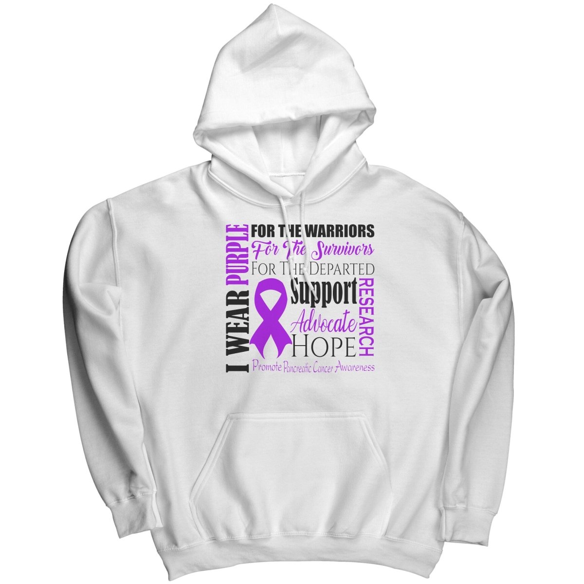 I Wear Purple for Pancreatic Cancer Awareness T-Shirt, Hoodie, Tank - BluSparkle