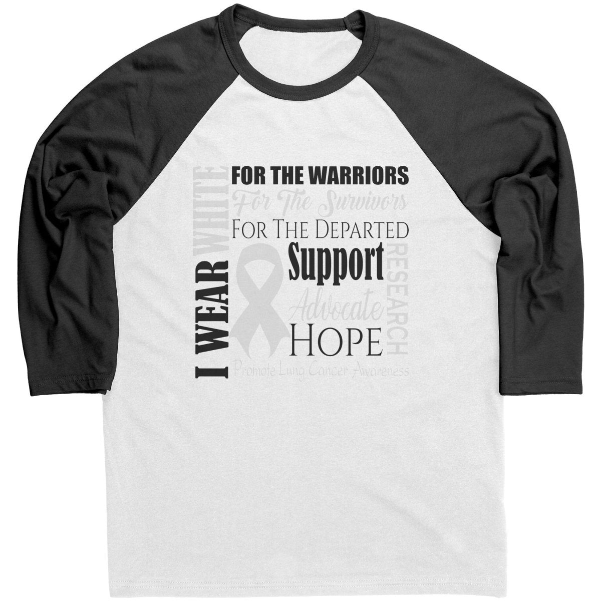 I Wear White for Lung Cancer Awareness T-Shirt, Hoodie, Tank - BluSparkle