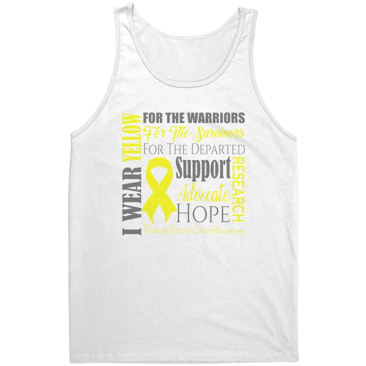 I Wear Yellow for Sarcoma Cancer Awareness T-Shirt, Hoodie, Tank - BluSparkle