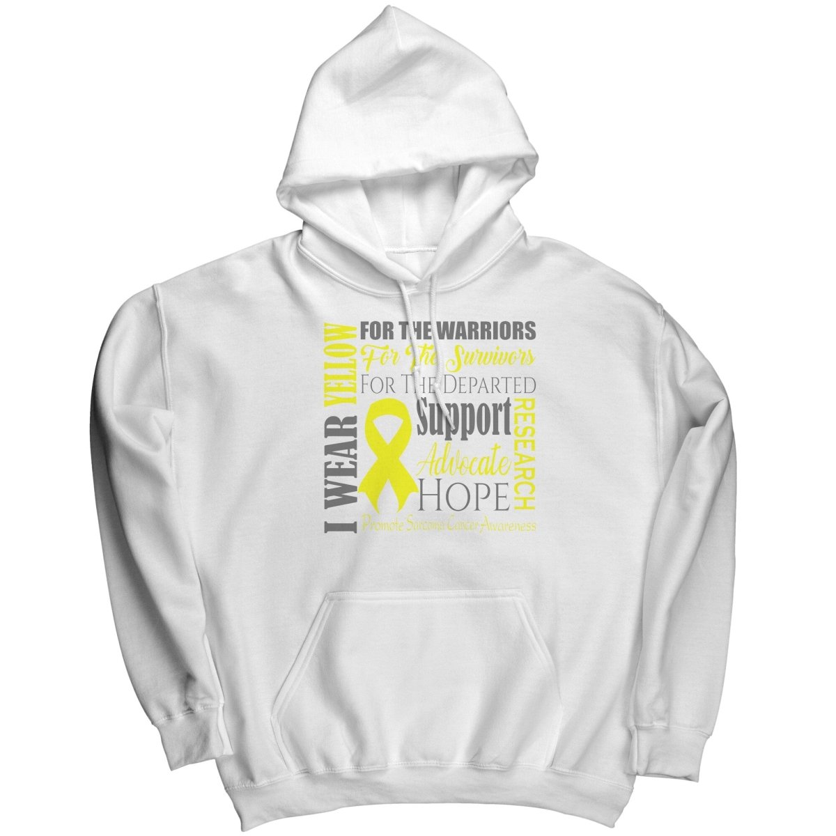 I Wear Yellow for Sarcoma Cancer Awareness T-Shirt, Hoodie, Tank - BluSparkle