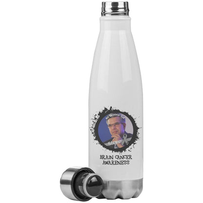 In Memory / In Honor of Brain Cancer Awareness 20oz Insulated Water Bottle - BluSparkle