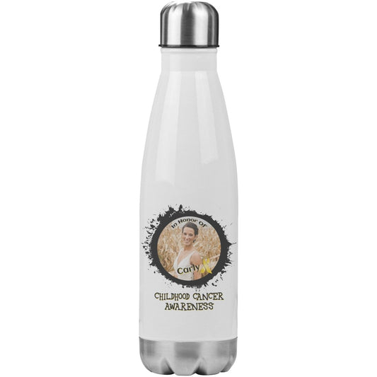 In Memory / In Honor of Childhood Cancer Awareness 20oz Insulated Water Bottle - BluSparkle