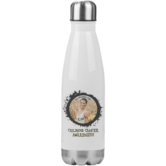 In Memory / In Honor of Childhood Cancer Awareness 20oz Insulated Water Bottle |x| - BluSparkle