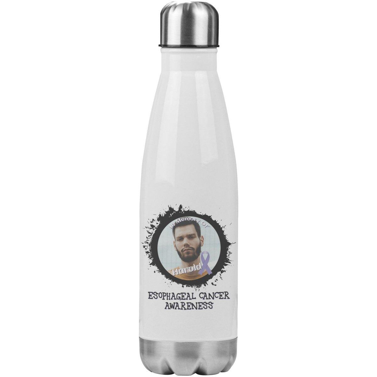 In Memory / In Honor of Esophageal Cancer Awareness 20oz Insulated Water Bottle |x| - BluSparkle