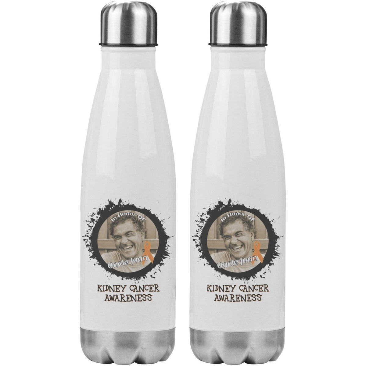 In Memory / In Honor of Kidney Cancer Awareness 20oz Insulated Water Bottle - BluSparkle