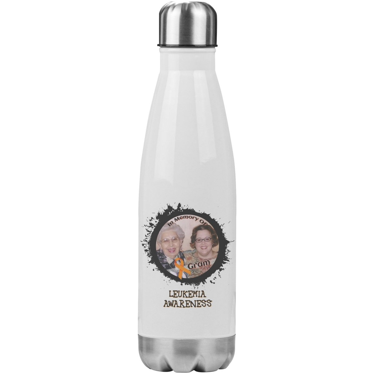 In Memory / In Honor of Leukemia Awareness 20oz Insulated Water Bottle - BluSparkle