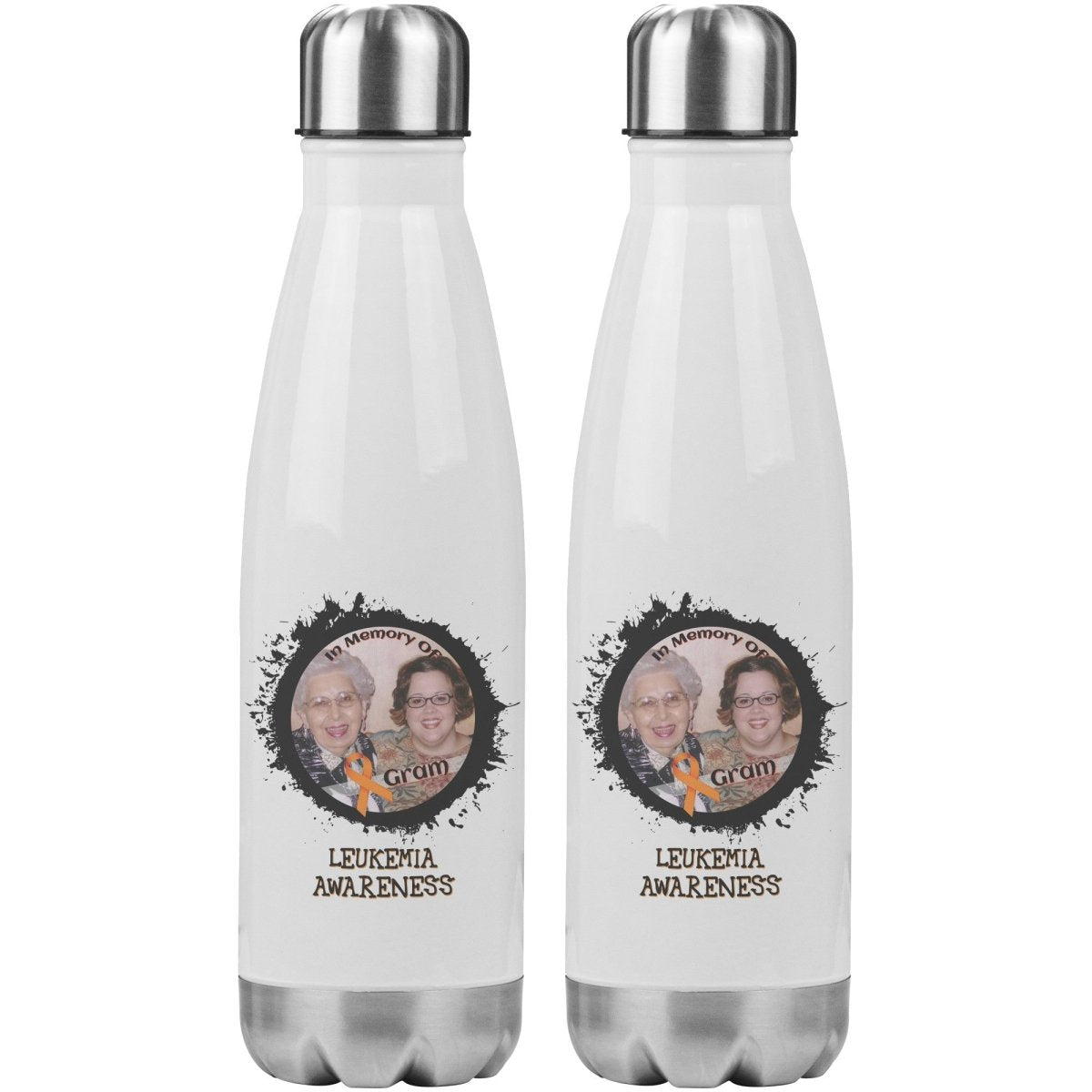 In Memory / In Honor of Leukemia Awareness 20oz Insulated Water Bottle |x| - BluSparkle