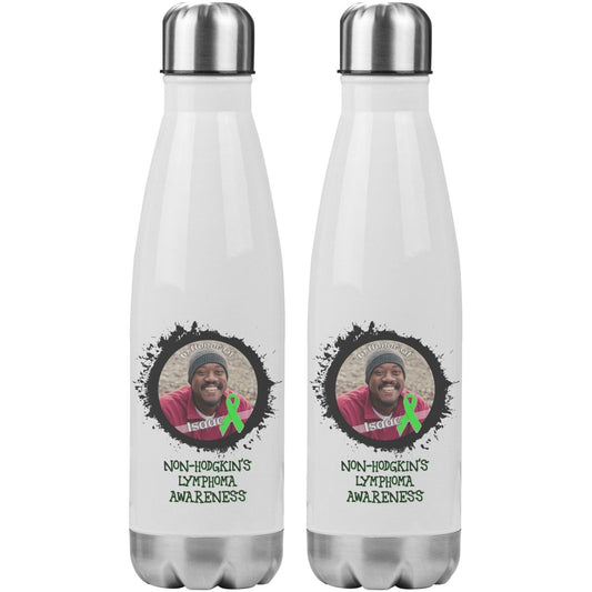 In Memory / In Honor of Non - Hodgkin's Lymphoma Awareness 20oz Insulated Water Bottle - BluSparkle